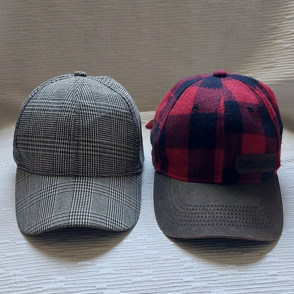 None Other - Plaid and Checkered Men's Caps Set